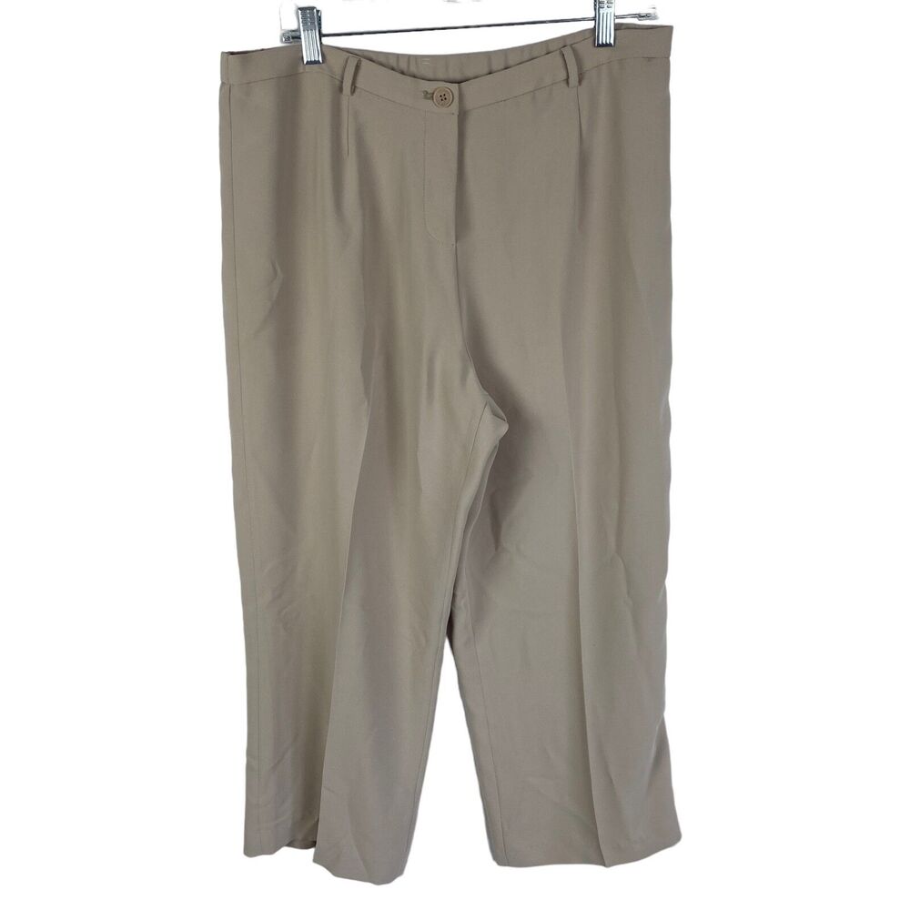 Pendleton Women's Dress Pants Size 14P 14 Petite Beige Straight Leg 25" inseam